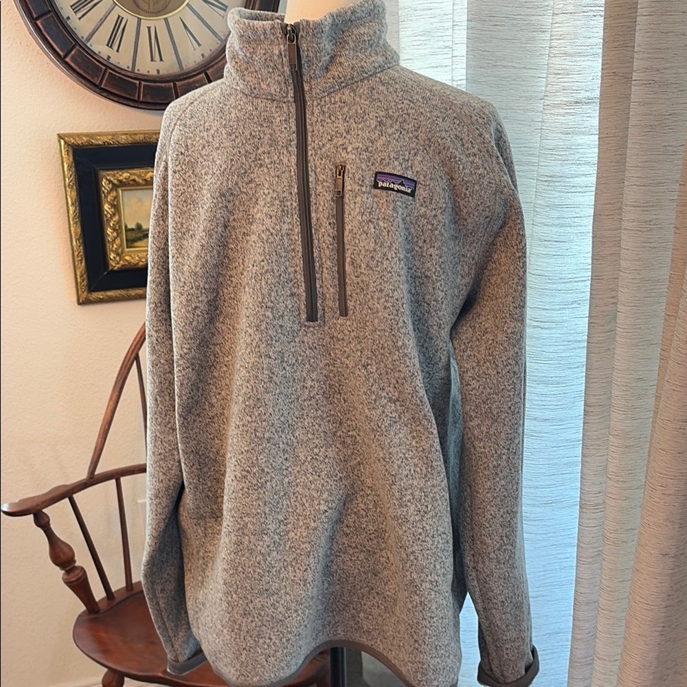 Patagonia Men’s Heather Gray Half-Zip Fleece XL Pullover